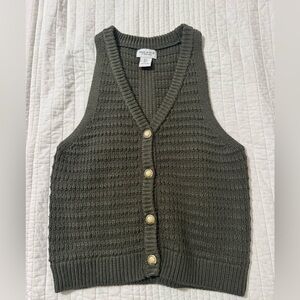 Song of Style Dark Green V-Neck Sweater Vest